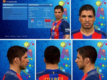 L. Suarez Face PES 2017 Edition for PES 2016 by B4byHuey