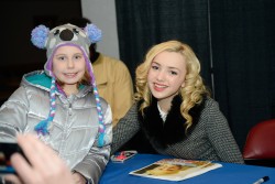 Peyton R List - Meets with fans and signs autographs at the 'Peoria Rivermen' vs. 'Huntsville Havoc' Hockey Game, 12/07/2013