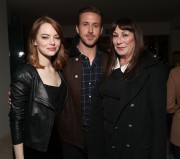 Ryan Gosling and Emma Stone attend a Bulleit Bourbon presented Special Screening hosted by Anjelica Huston of Lionsgate's LA LA LAND December 5th 2016